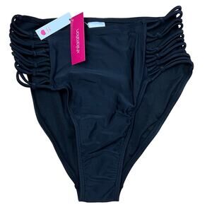 Xhilaration Juniors' Black High Waist Bikini Bottoms - Size Medium - NWT
